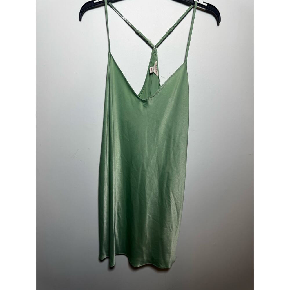 Brand New State of Day Women's Size XL Basil Green Slip Mini Dress